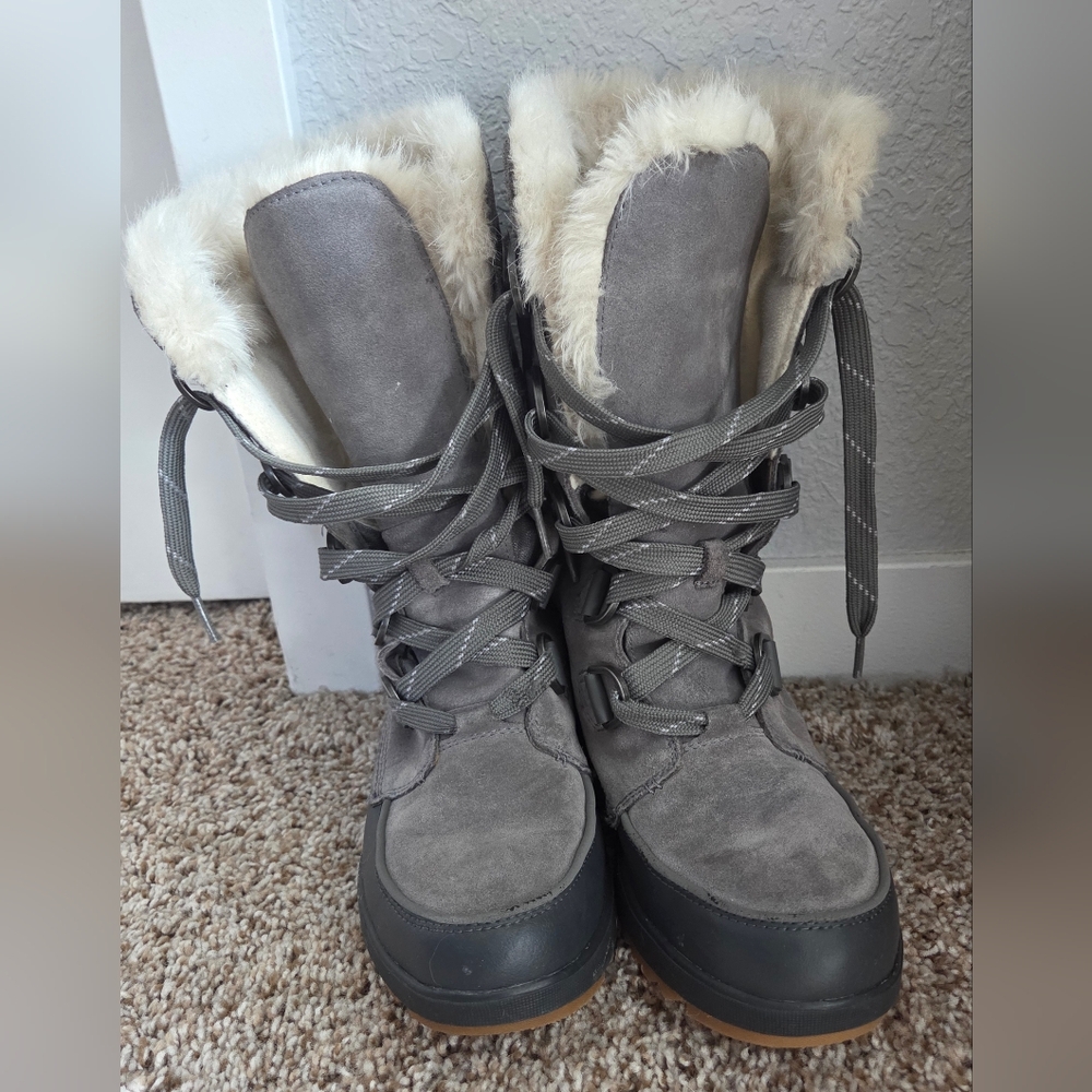 Sorel Gray and Cream Winter Boots